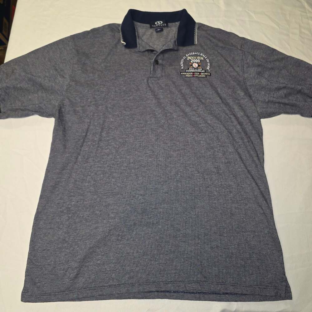 Vintage National Baseball Hall of Fame Induction 2000 Polo Shirt XL